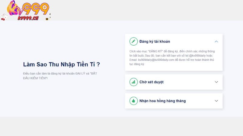 Kiếm tiền nhanh chóng cho đại lý Kv999