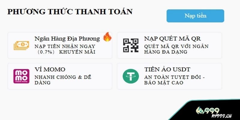 Địa chỉ chất lượng luôn hỗ trợ người chơi giao dịch nhanh